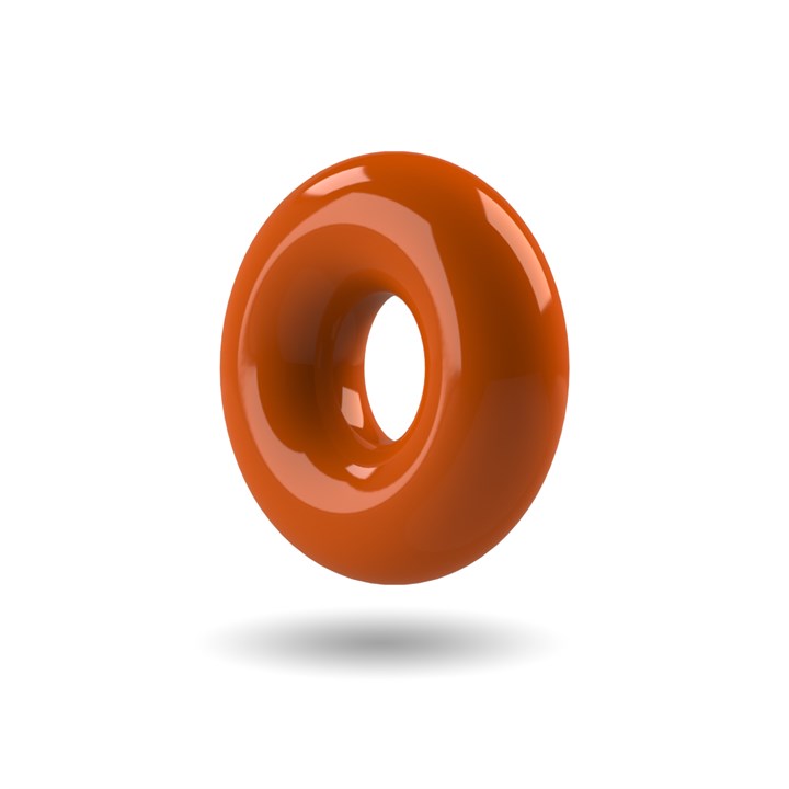 Rust Colour O-ring - ID - 1.78mm x CS - 1.78mm  - Silicone (VMQ) FDA 70