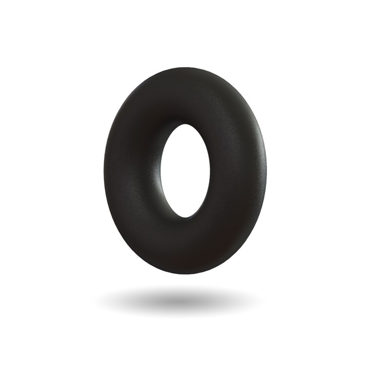 Black Colour O-ring - ID - 2.90mm x CS - 1.78mm - Nitrile 70 Shore A. FDA