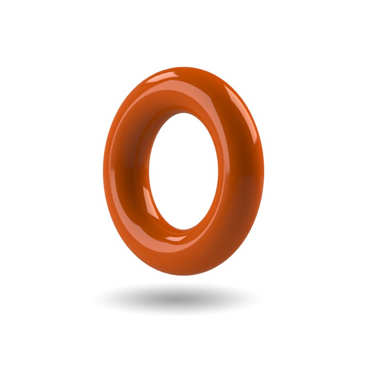 Rust Colour O-ring - ID - 4.47mm x CS - 1.78mm - Silicone (VMQ) FDA 70