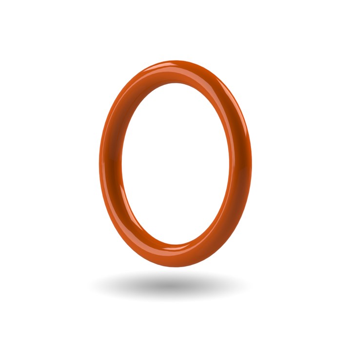 Rust Colour O-ring - ID - 12.42mm x CS - 1.78mm - Silicone (VMQ) FDA 70