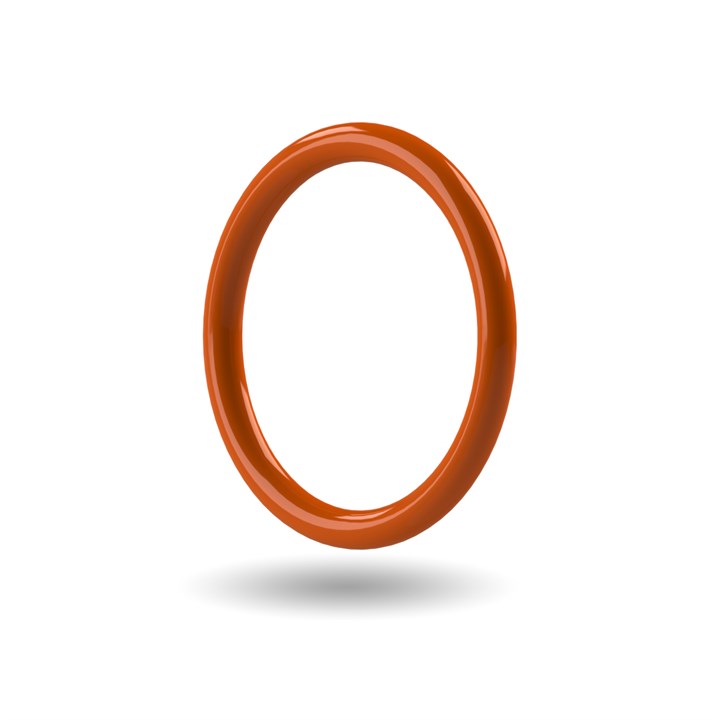 Rust Colour O-ring - ID - 15.60mm x CS - 1.78mm - Silicone (VMQ) FDA 70
