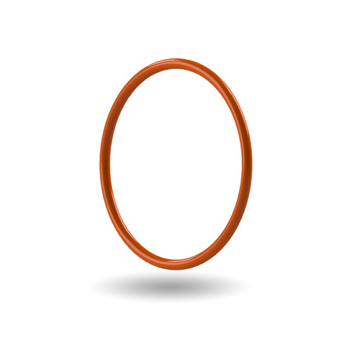 Rust Colour O-ring - ID - 31.47mm x CS - 1.78mm - Silicone (VMQ) FDA 70